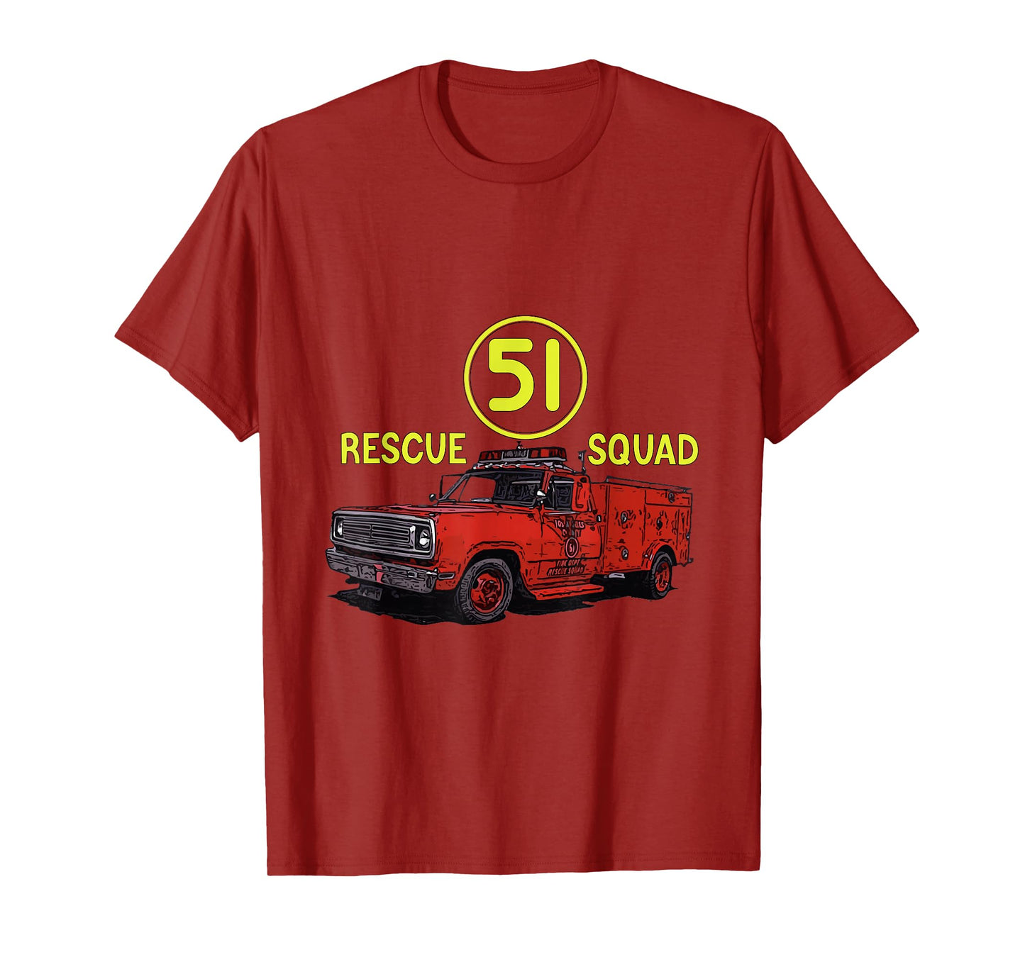 Truck Side 51 Emergency Squad Logo Essential emergency 51 T-Shirt