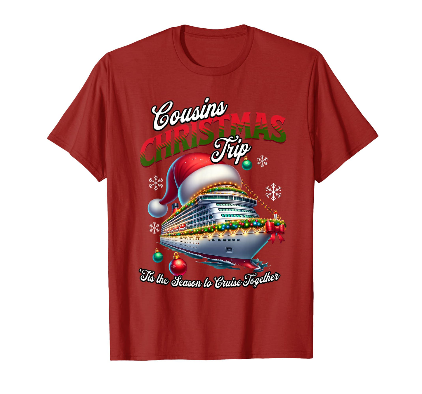 Christmas Cruise Ship Matching Cousins Trip Holiday Vacation T-Shirt