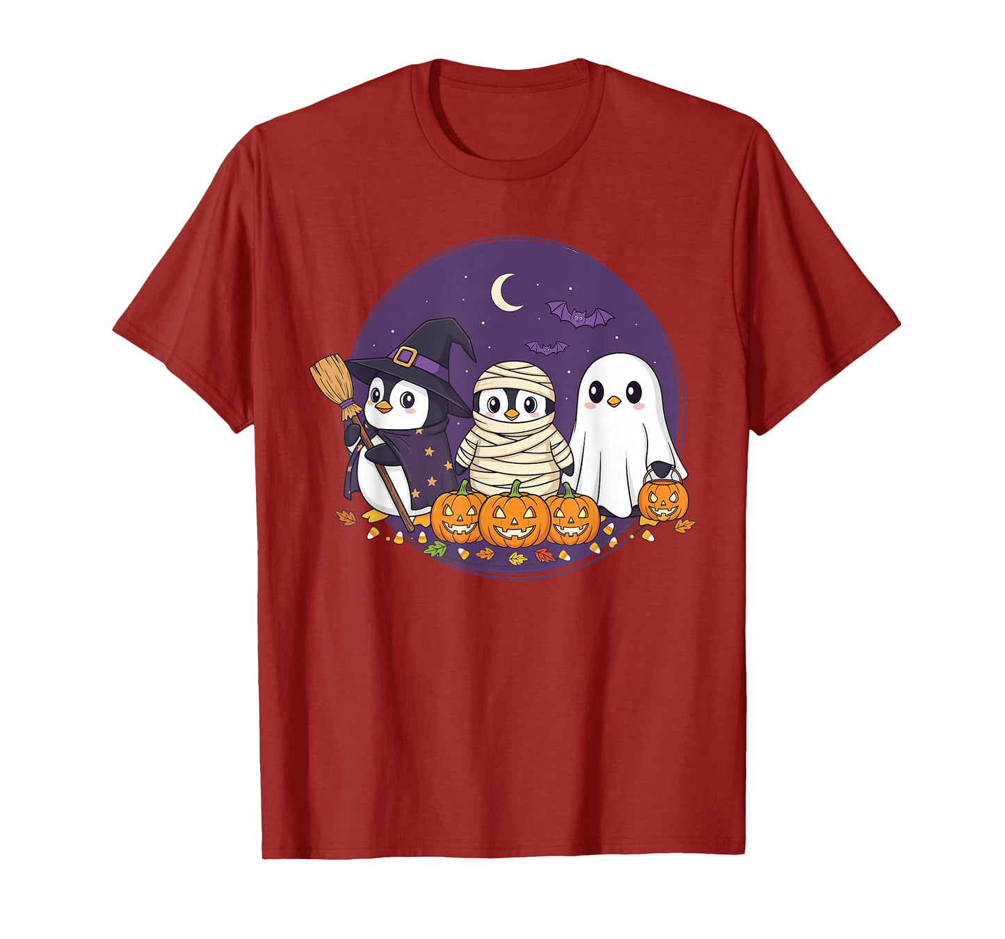 Penguin Boo Pumpkin Animal Halloween Costume for Kids Boys T-Shirt