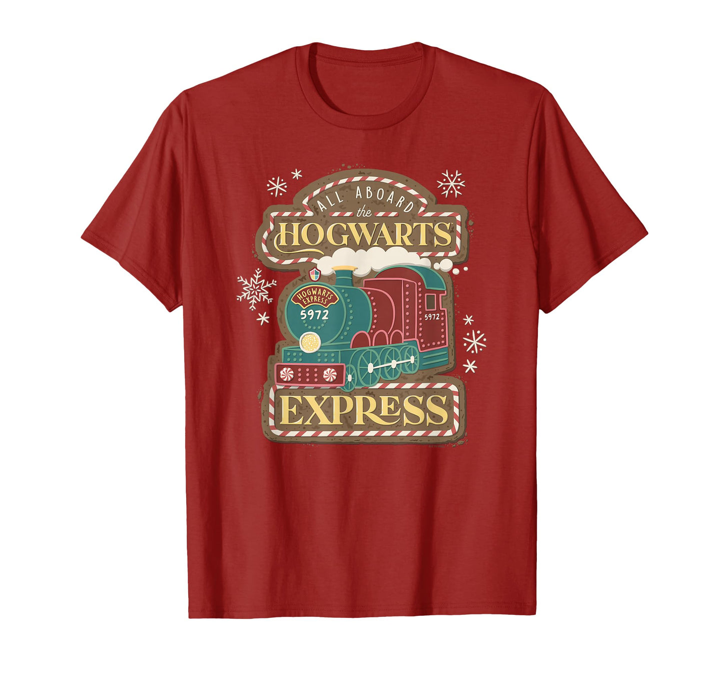 Harry Potter Christmas All Aboard Hogwarts Express Portrait T-Shirt