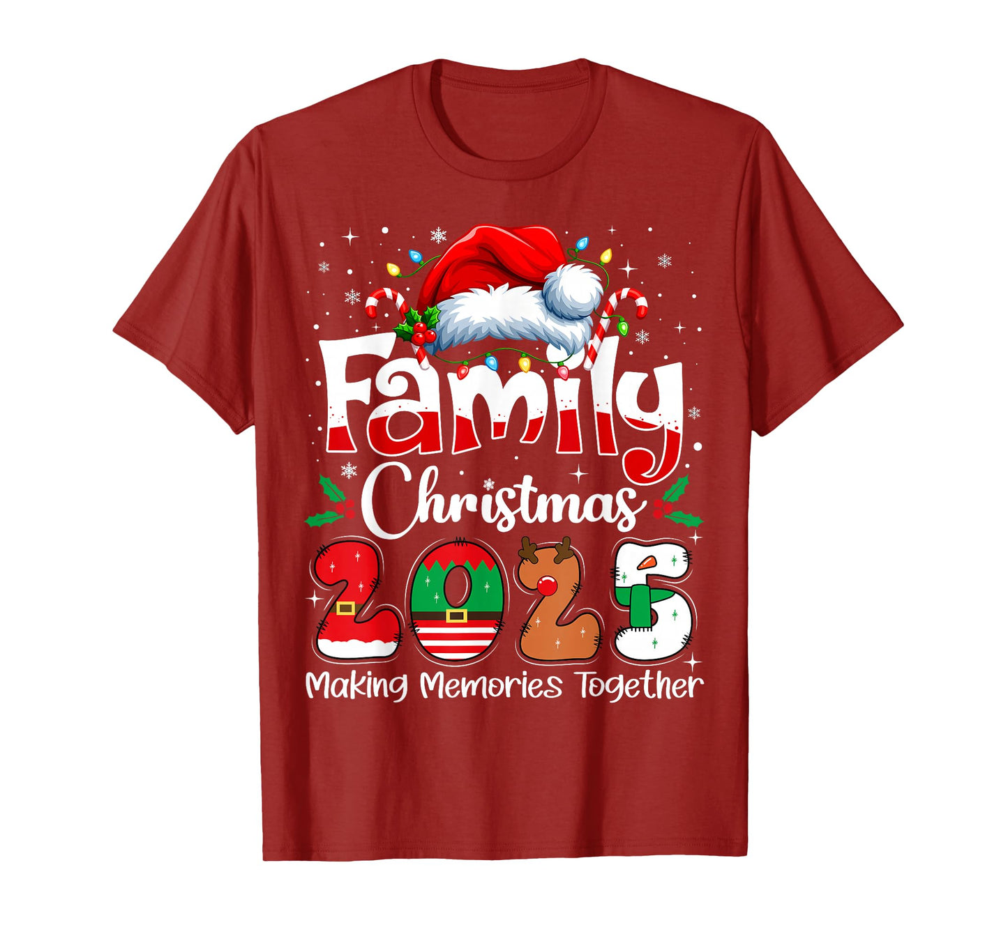 Family Christmas 2025 Matching Outfit Xmas Squad Santa T-Shirt