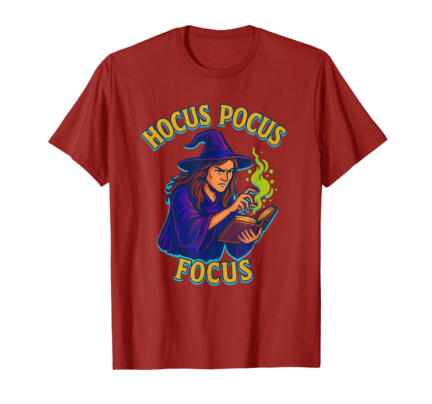 Hocus Pocus Focus Witchcore Spellbook Sorcery Illustration T-Shirt