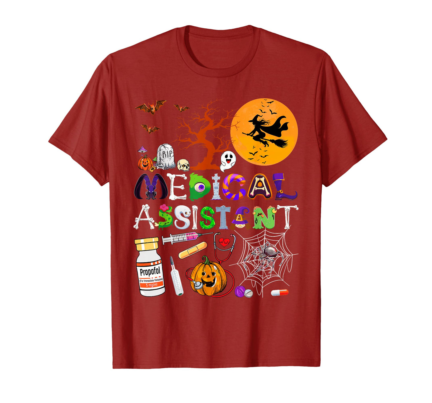 Medical Assistant Happy Halloween Costume Day Women Girls T-Shirt