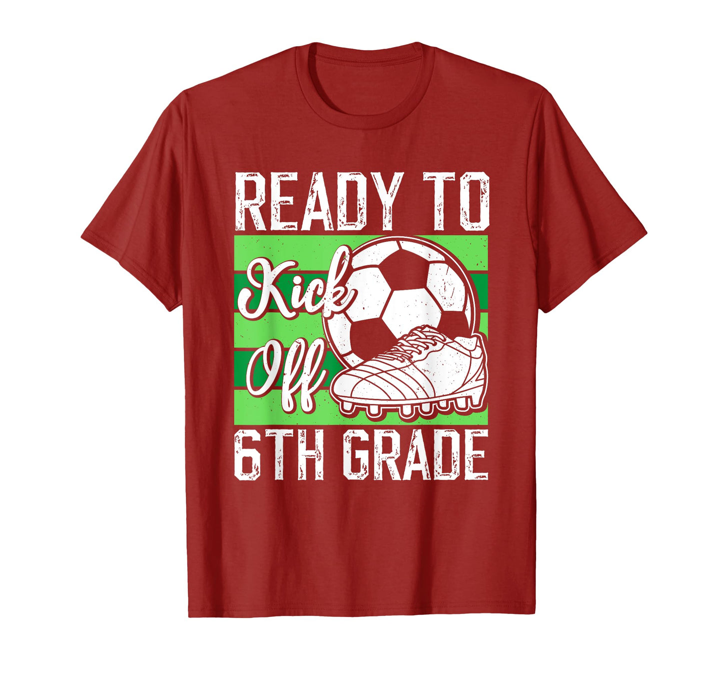 Funny Back To School First day Of 6th Grade Soccer Boys T-Shirt