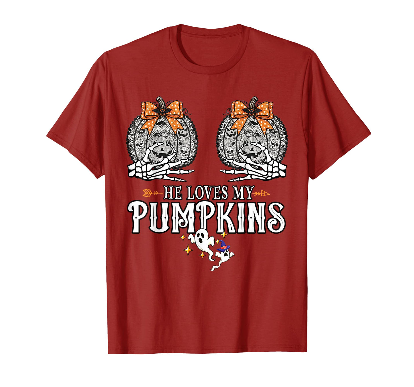 He Loves My Pumpkins I Love His Broomstick Couples Halloween T-Shirt