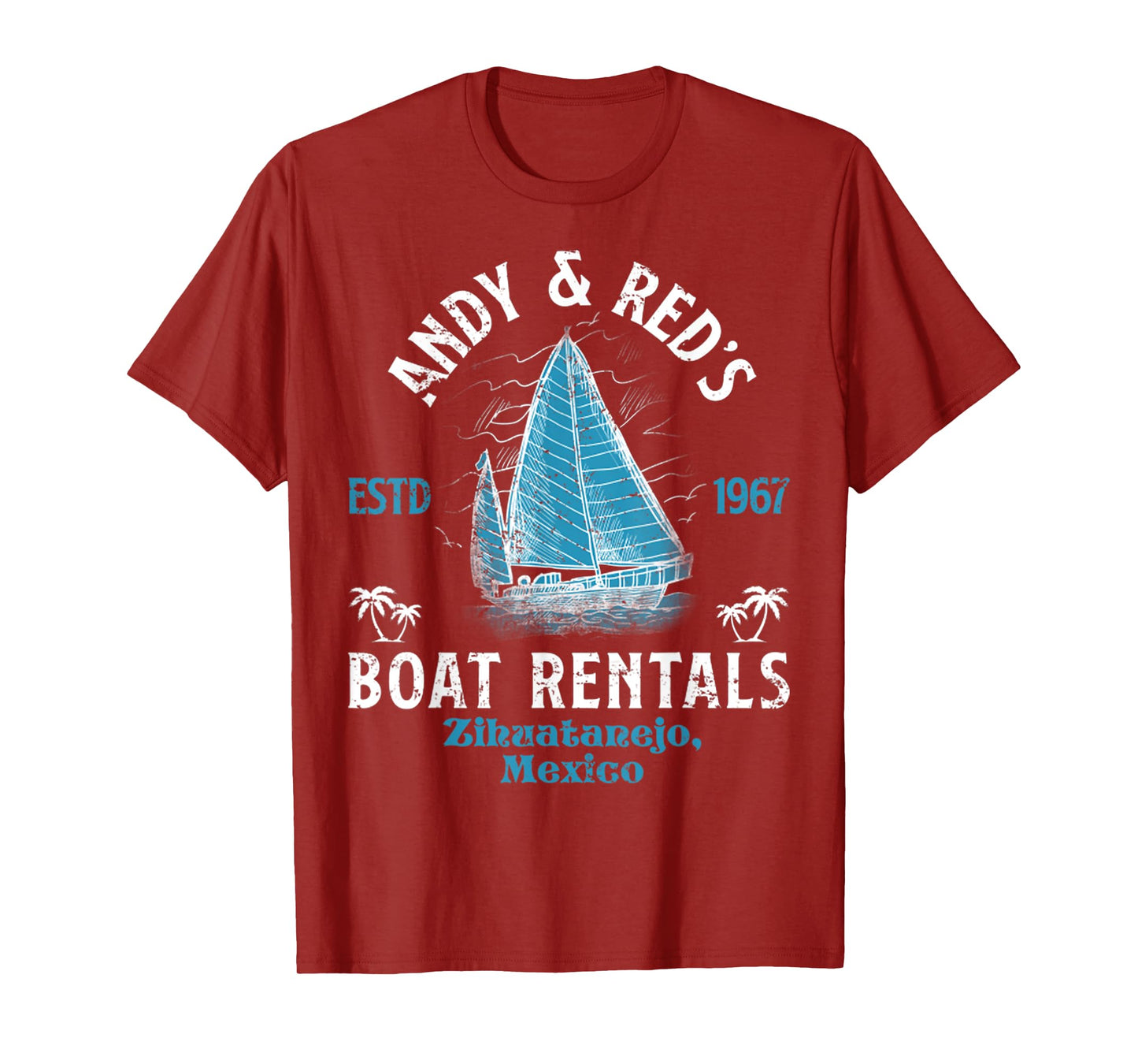 Vintage Andy And Red's Boat Repair Fishing Charters Boating T-Shirt