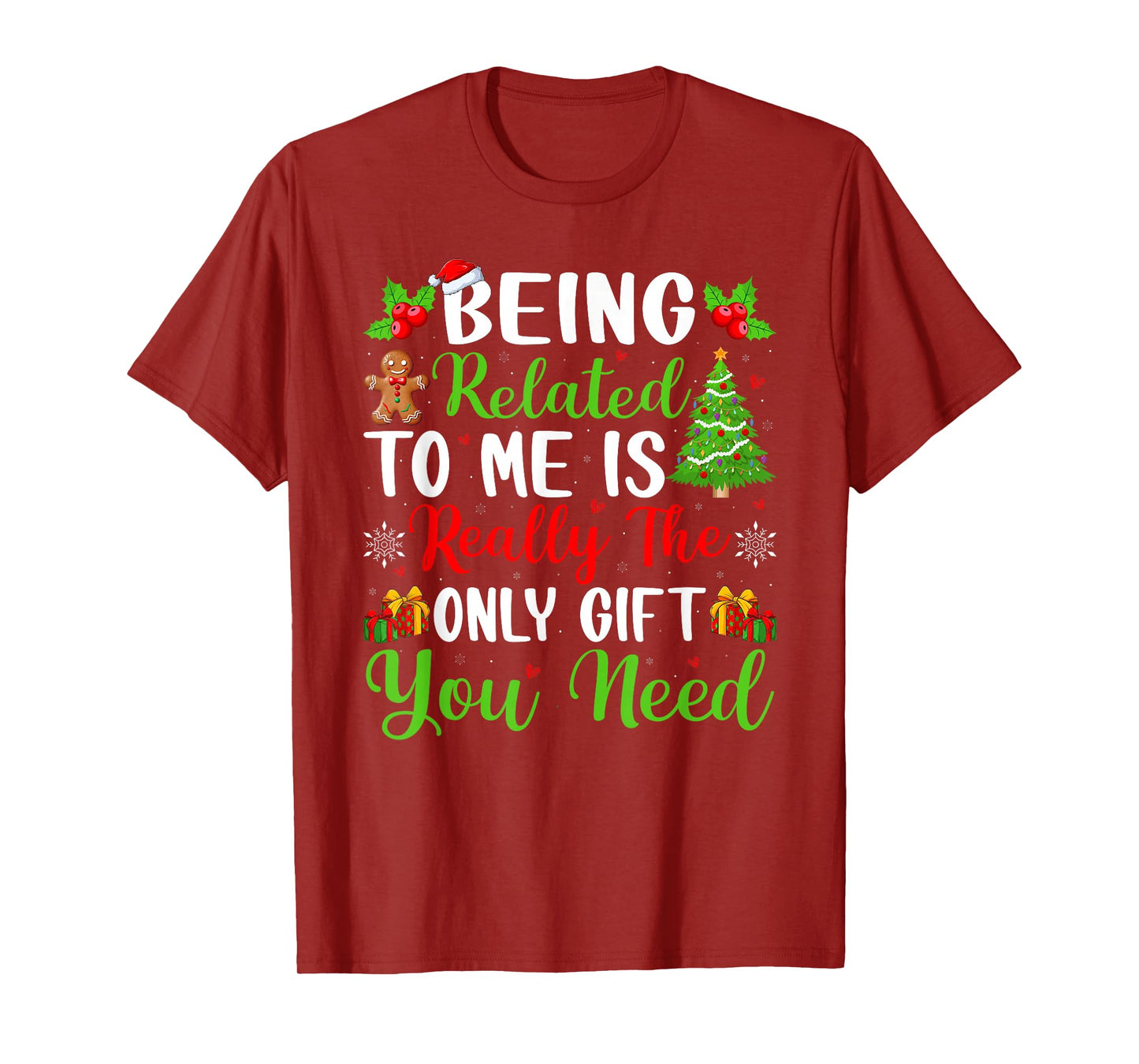 Being Related to Me Family Christmas Pajamas T-Shirt