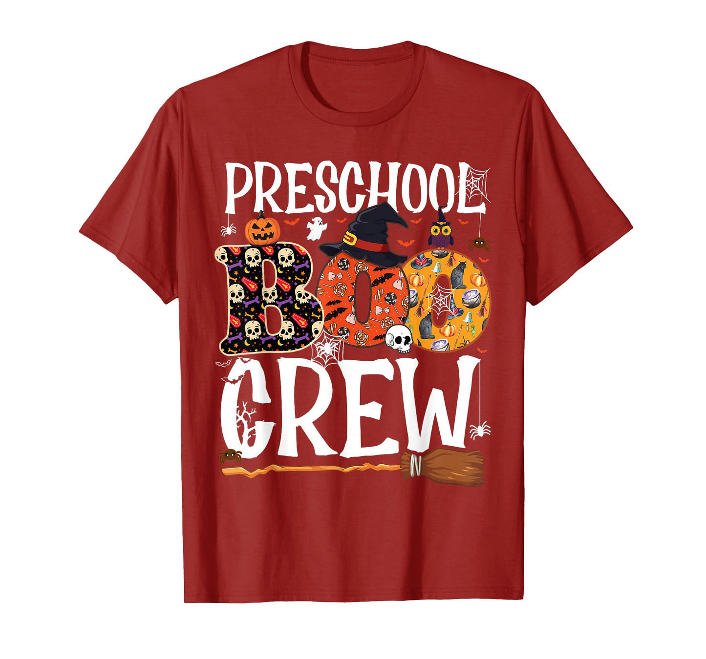 Preschool Boo Crew Funny Teacher Halloween Costume T-Shirt