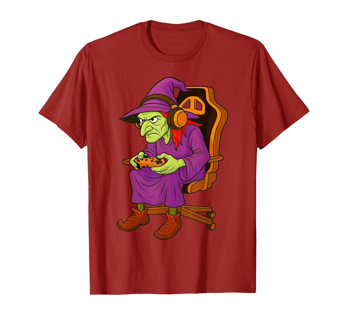 Halloween Witch Gamer Gaming Video Game Boys Girls Kids T-Shirt