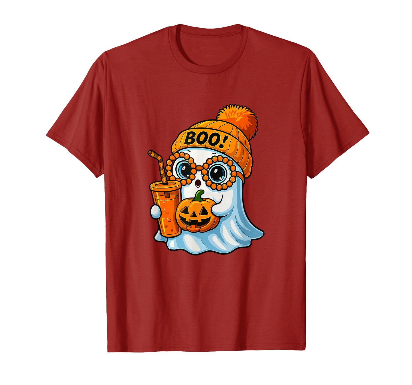 Ghost Drink Pumpkin Spice Halloween Spooky Season Boo Ghost T-Shirt