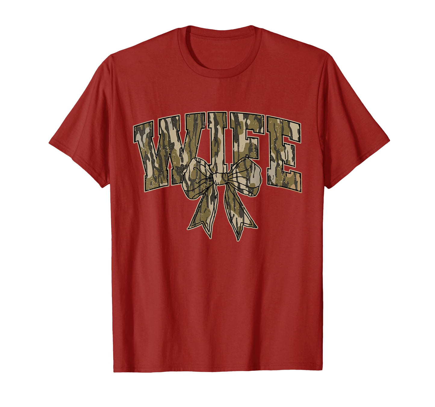 Hunting Wife Camo Bow Hunting Season Wife Hunting Lover T-Shirt