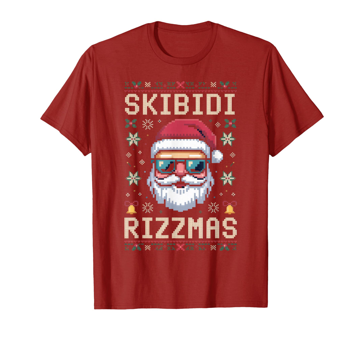 Skibidi Rizzmas Santa Lovers Cool Vibe Holiday Party T-Shirt