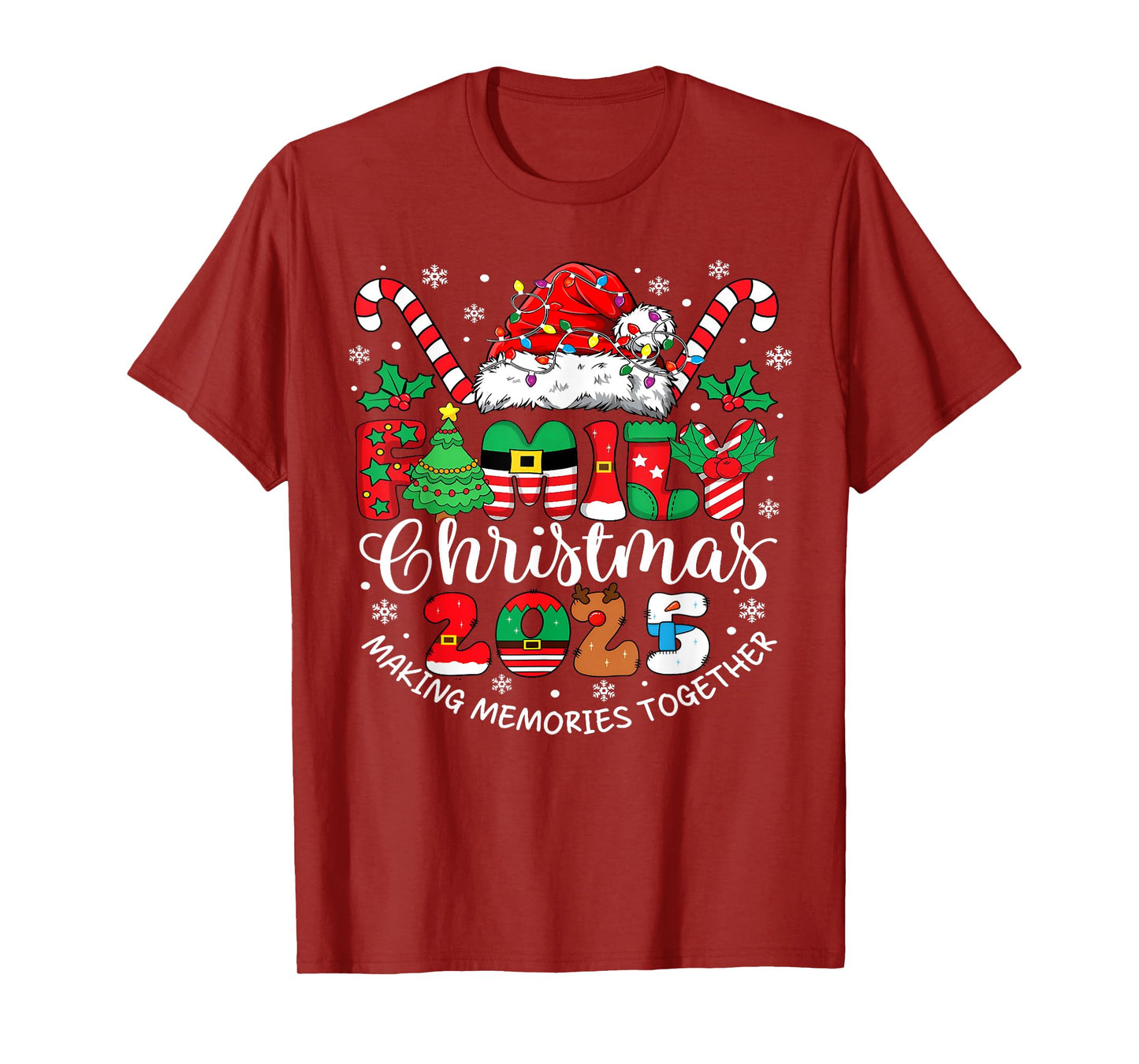 Family Christmas 2025 Making Memories Together Xmas Pajamas T-Shirt