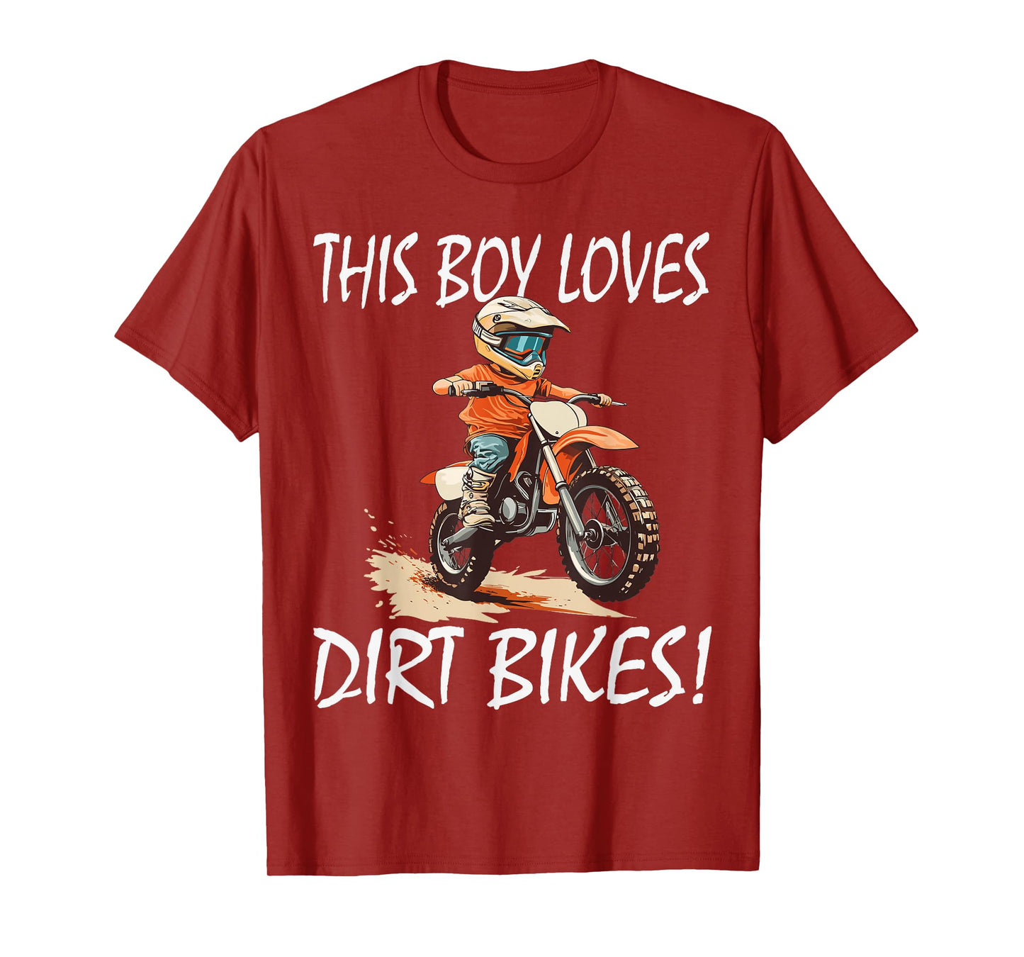This boy loves dirt bikes, Kids Dirt Bike T-Shirt