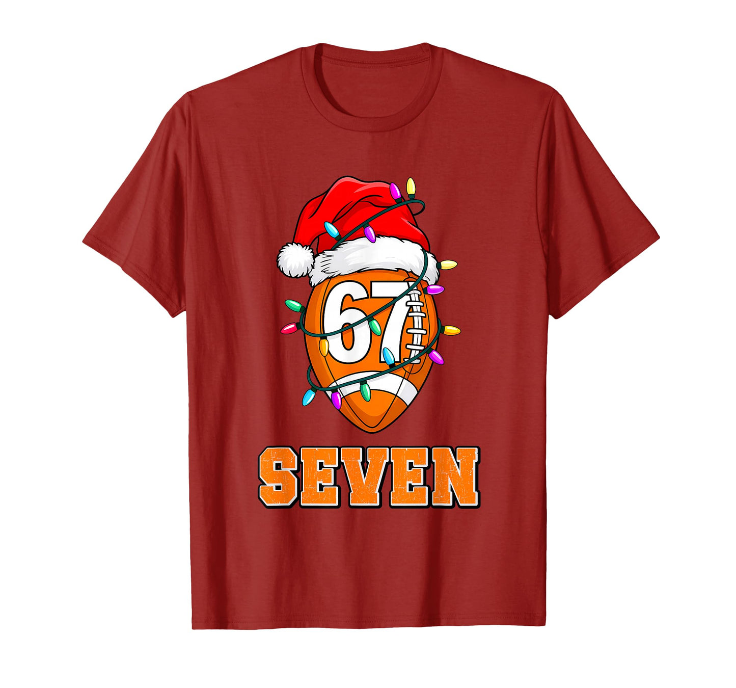 67ENDY Xmas Football – Six & Seven Matching Couple 7 T-Shirt