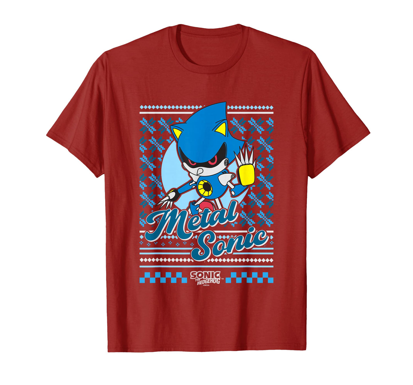 Sonic The Hedgehog Christmas Metal Sonic Ugly Sweater T-Shirt