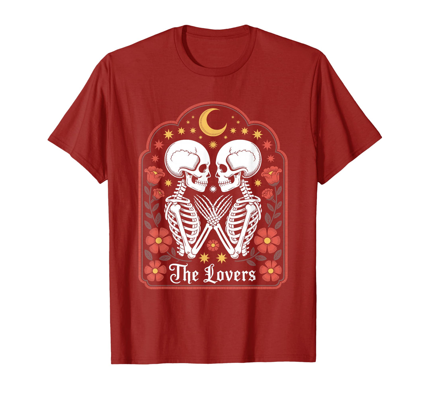 The Lovers Tarot Card Occult Goth Halloween Gothic T-Shirt