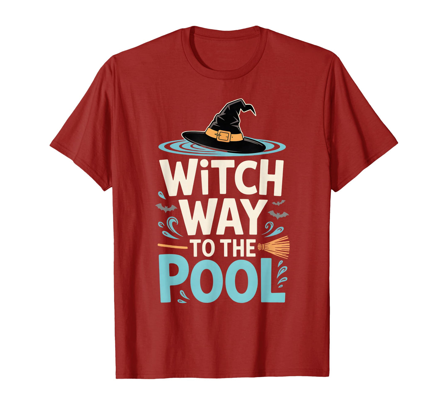Halloween Swimming Witch Way to The Pool T-Shirt