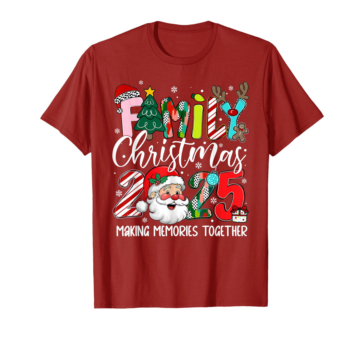 Family Christmas 2025 Making Memories Together Santa Holiday T-Shirt