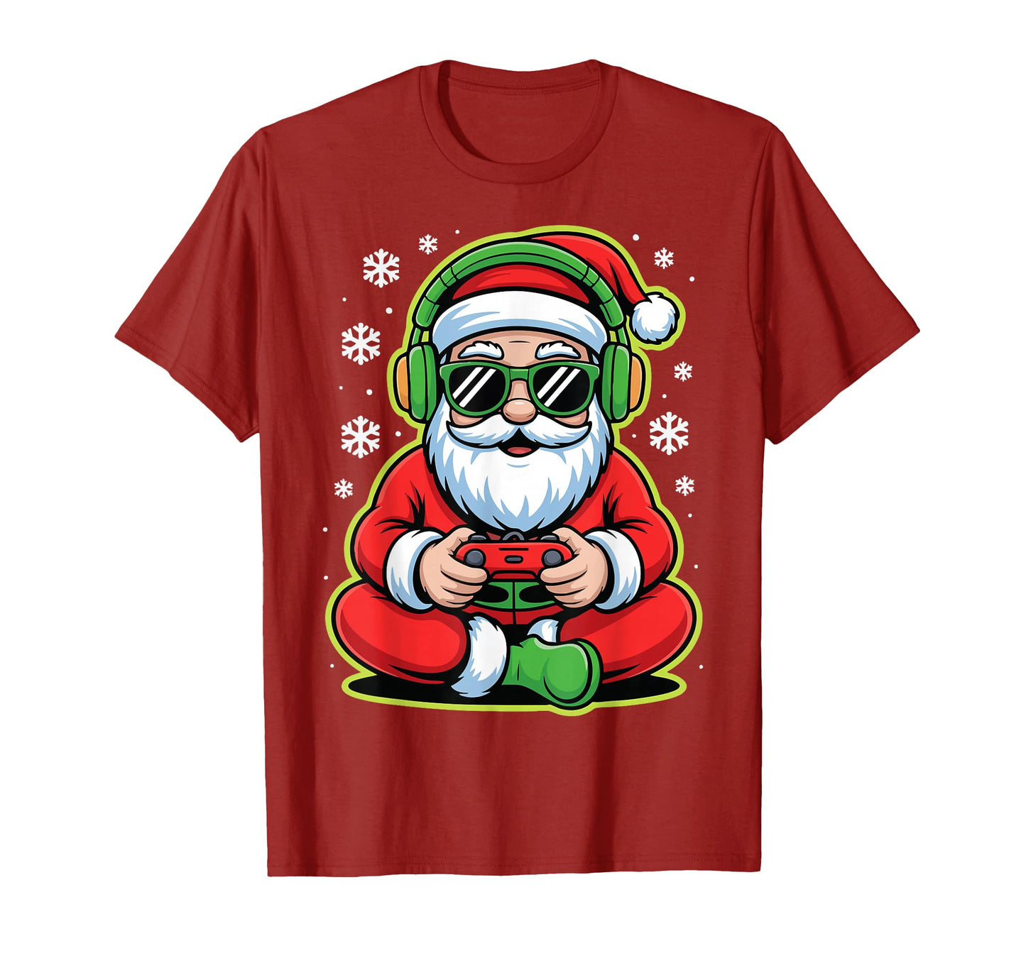 Christmas Gamer Boys Kids Santa Play Video Game T-Shirt