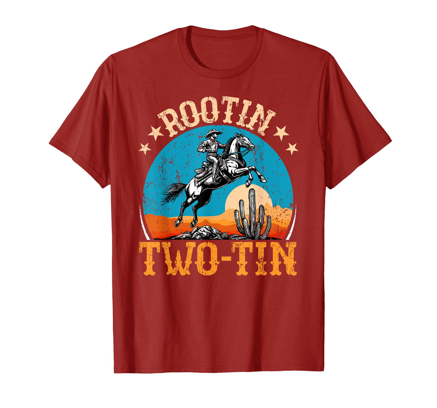 Rootin Two-tin 2nd Birthday 2 Year Old Western Cowboy Bday T-Shirt