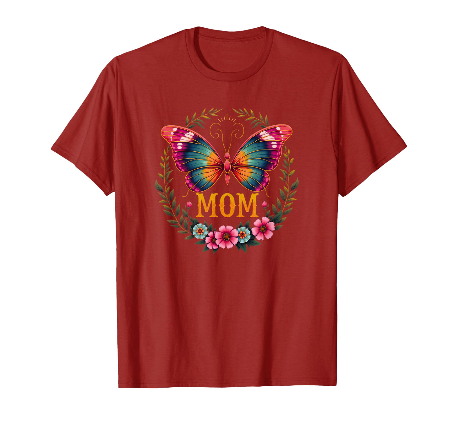 Mother's Day Butterfly Mom Mommy Mama Cute Insect Flower T-Shirt