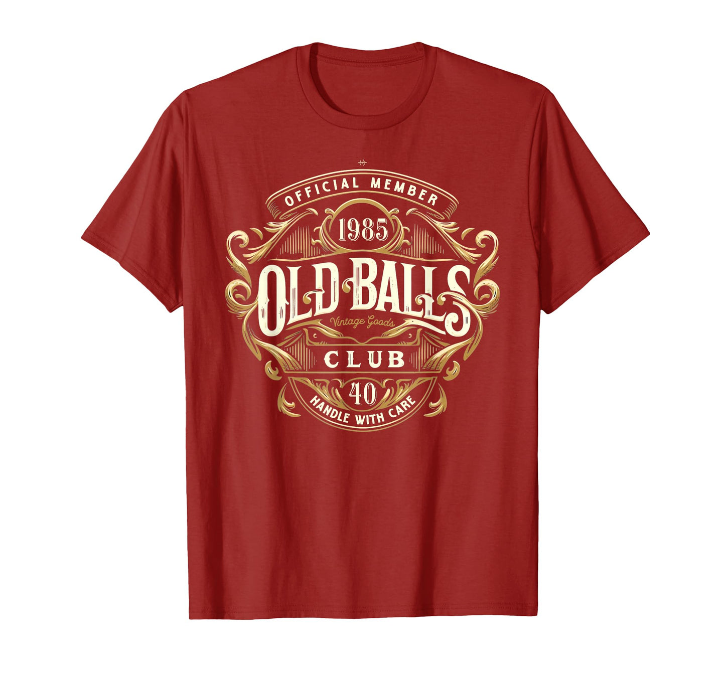 Vintage 1985 Men's 40th Birthday Old Balls Club 40 T-Shirt