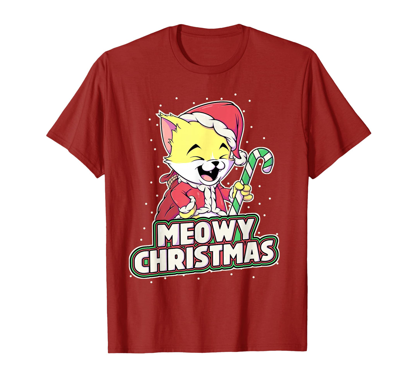 Meowy Christmas Alley Cat Lovers Santa Cat Christmas T-Shirt