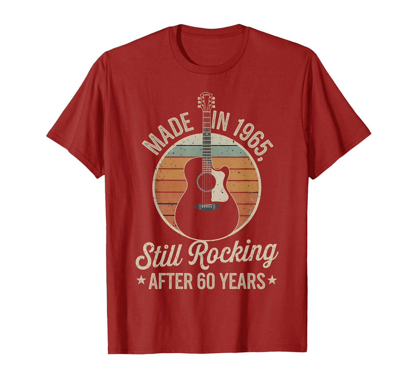 Made in 1965 Still Rocking After 60 Years Retro Guitar T-Shirt