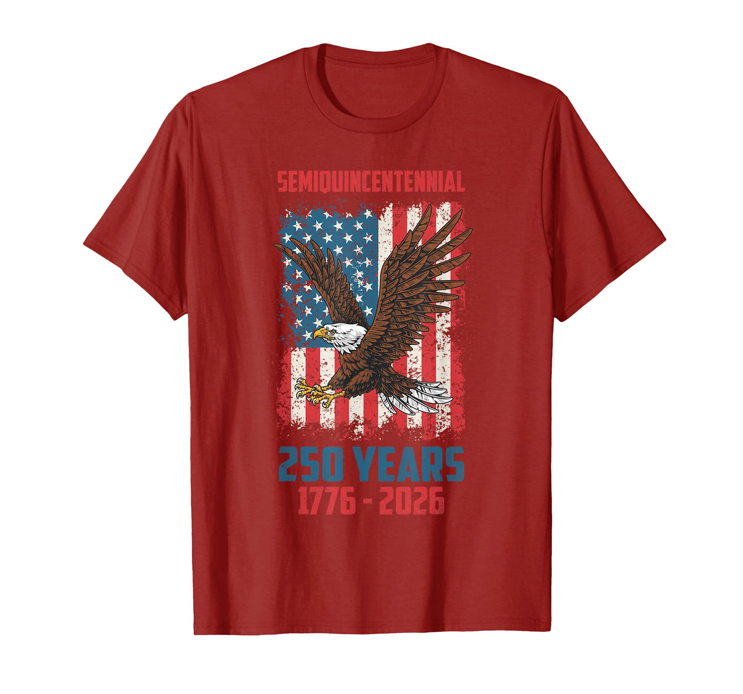 USA Semiquincentennial 250th Anniversary America Eagle Flag T-Shirt