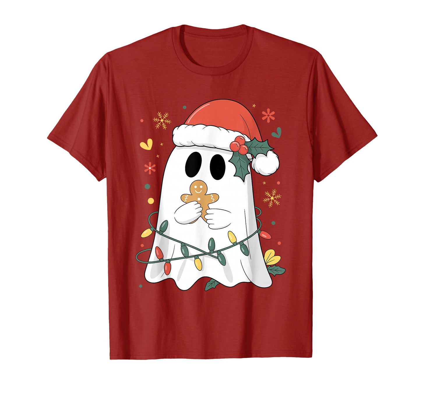 Ghost Christmas Santa Spooky Christmas T-Shirt