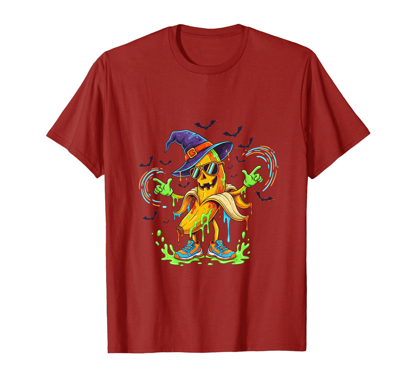 Cool Halloween Banana Witch Pumpkin Costume Party Outfit T-Shirt