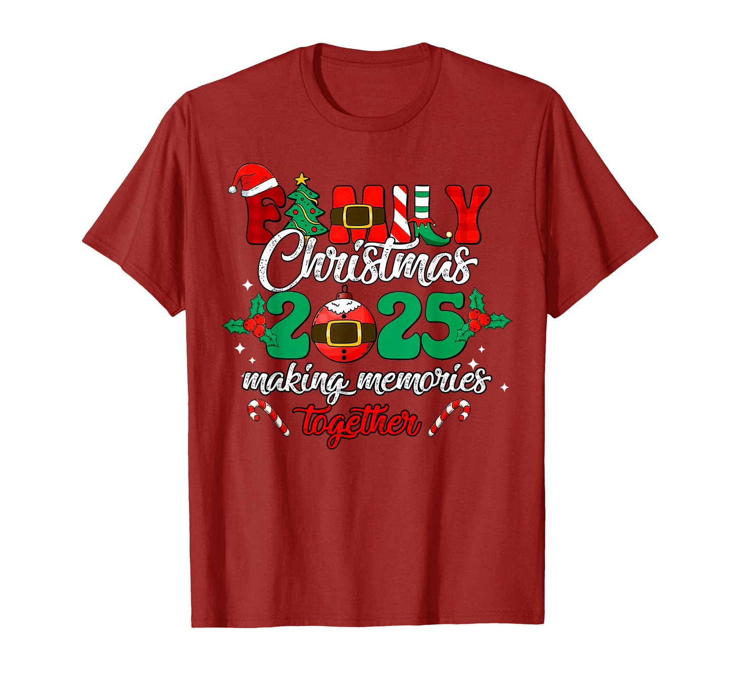 Family Christmas 2025 Matching Group Squad Santa Elf Xmas T-Shirt