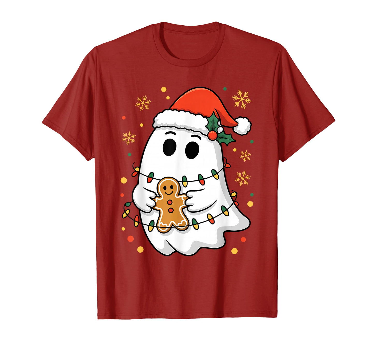 Ghost Christmas Santa Spooky Christmas Ghost Santa Christmas T-Shirt
