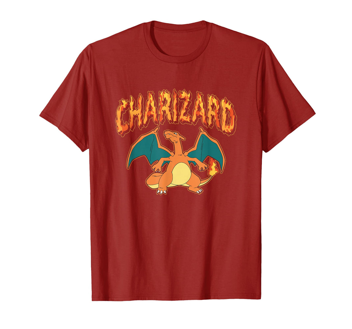 Pokémon Iconic Charizard On Fire Big Chest Portrait T-Shirt