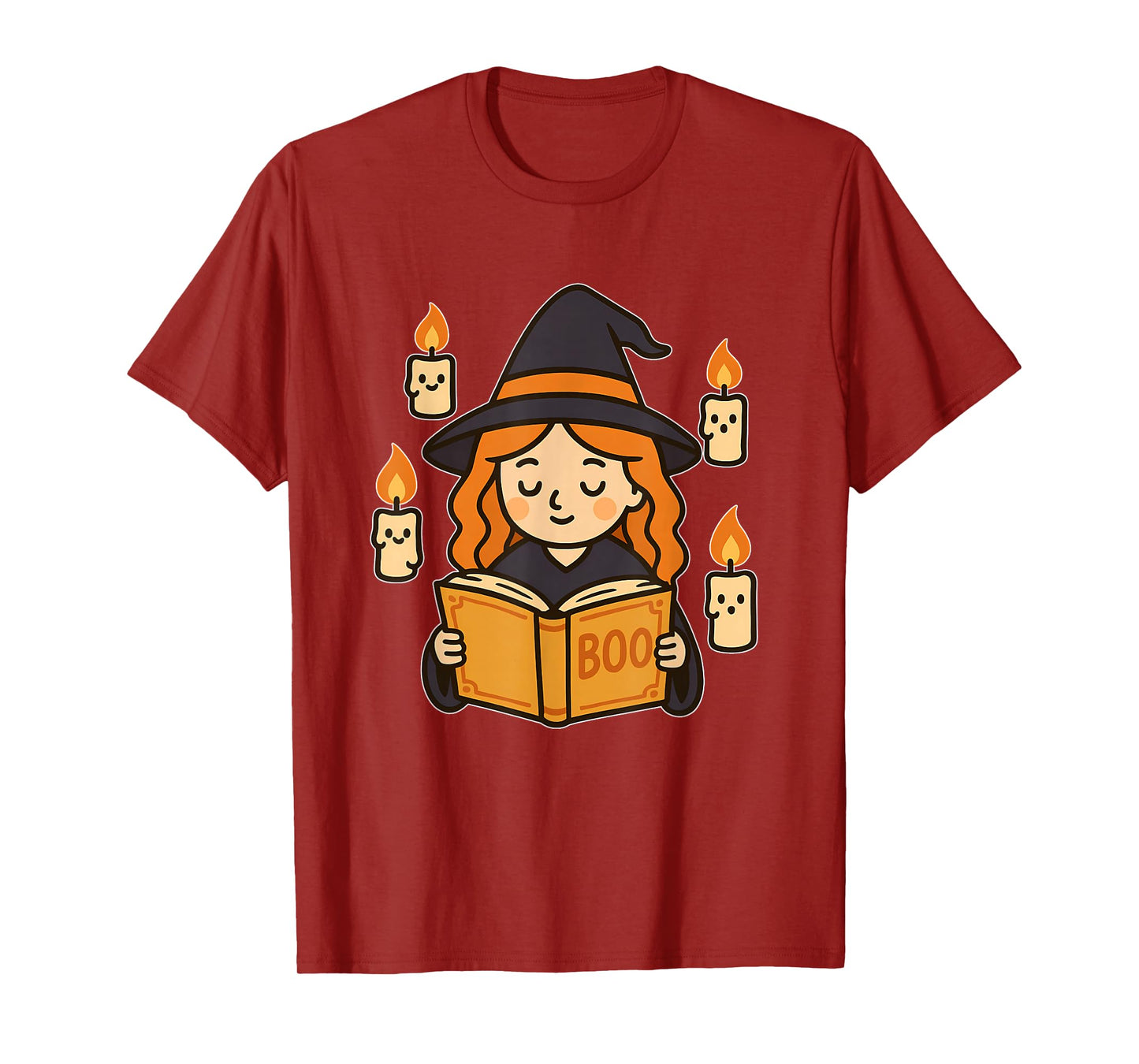 Witch Reading Boo Spell Book T-Shirt