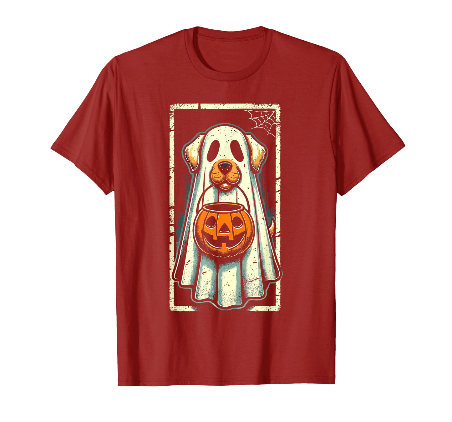 Cute Ghost Dog Men Women Kids Halloween Funny Ghost T-Shirt