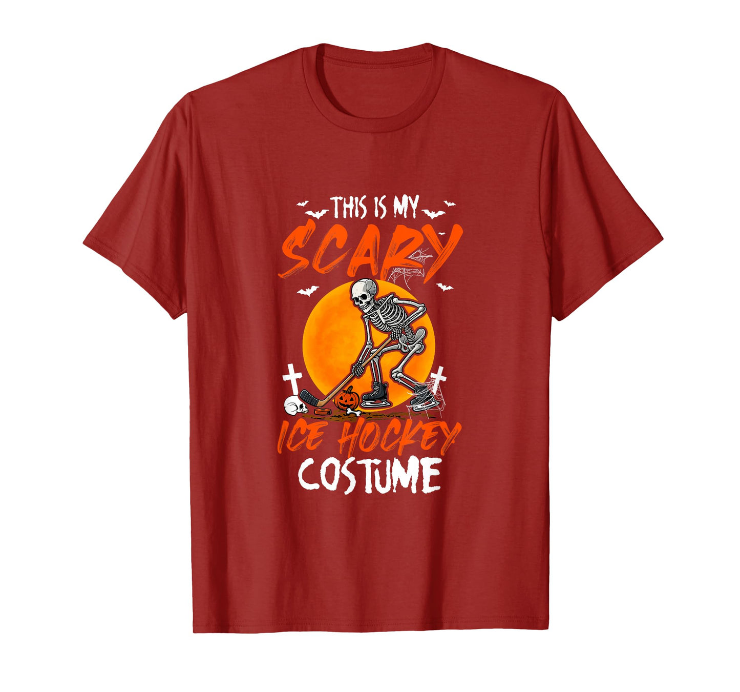 My Scary Ice Hockey Costume Skeleton Halloween Player Team T-Shirt
