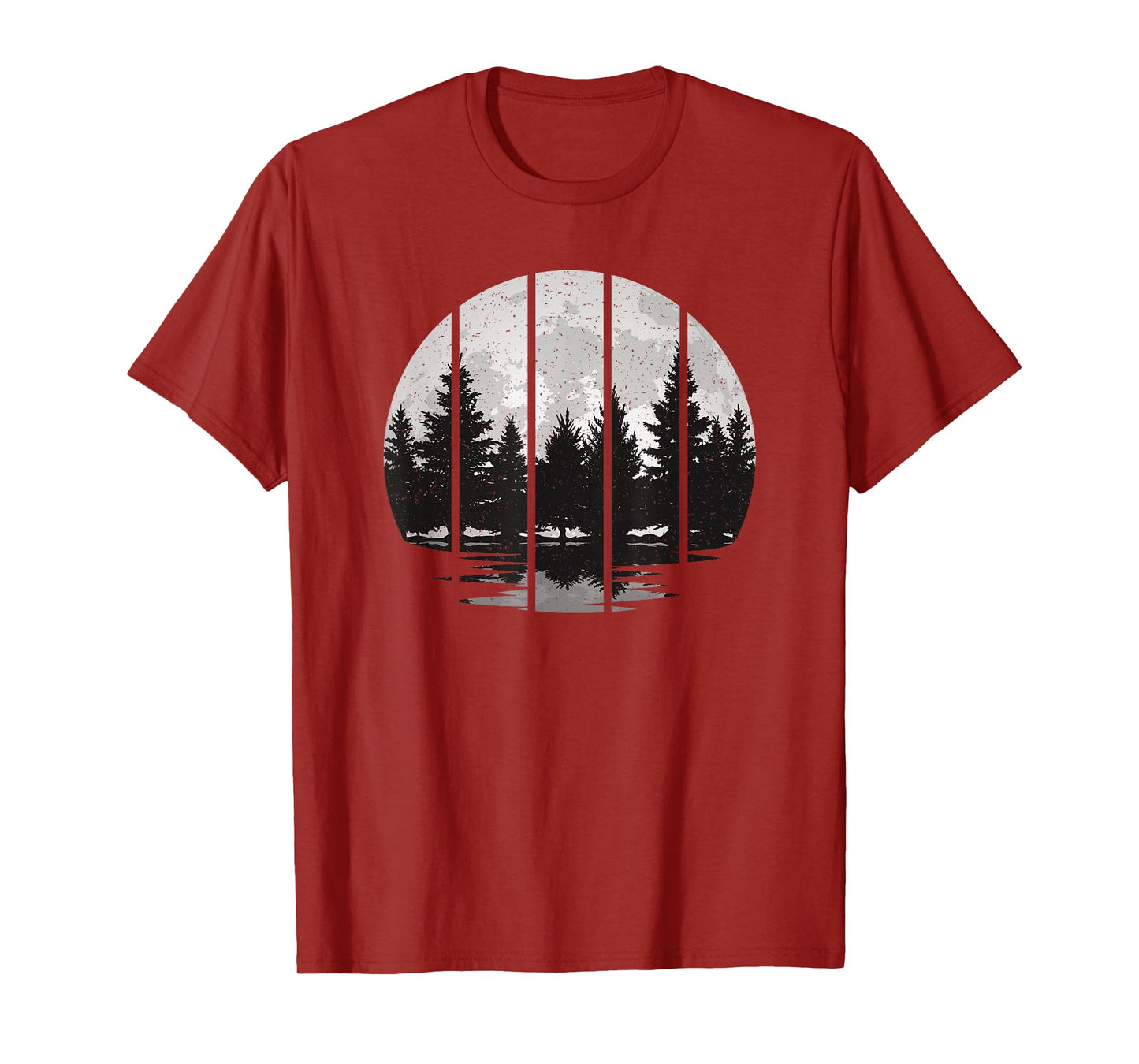 Forest Moon Landscape Nature Outdoor Vintage Graphic Men T-Shirt