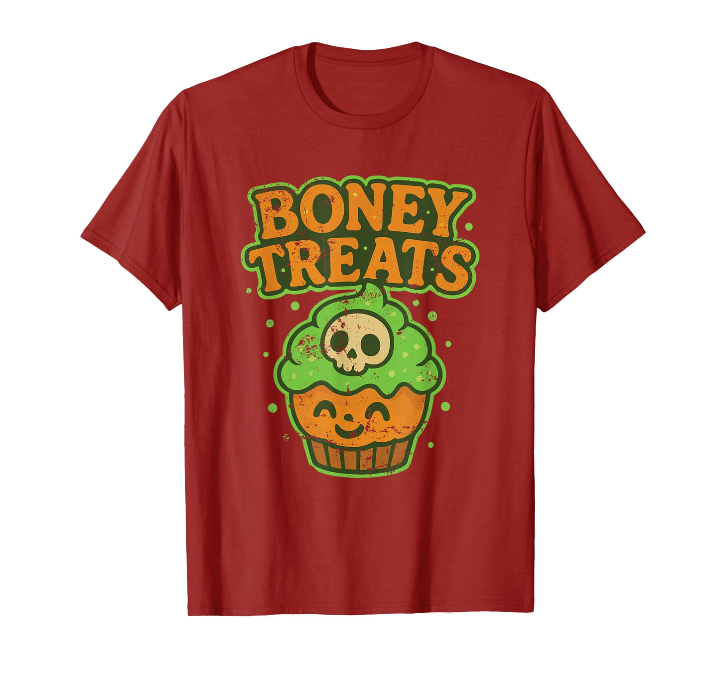 Boney Treats Skull Cupcake T-Shirt