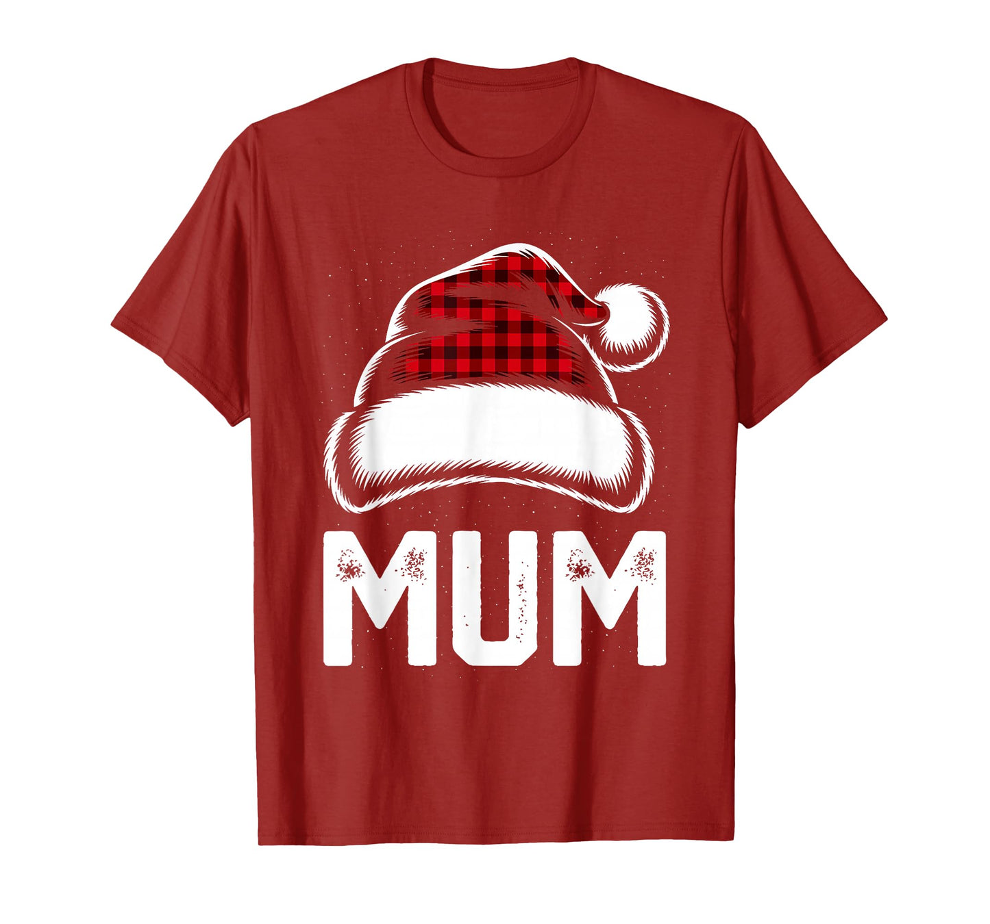Mum Santa Red Plaid Christmas Family Matching Pajamas Xmas T-Shirt