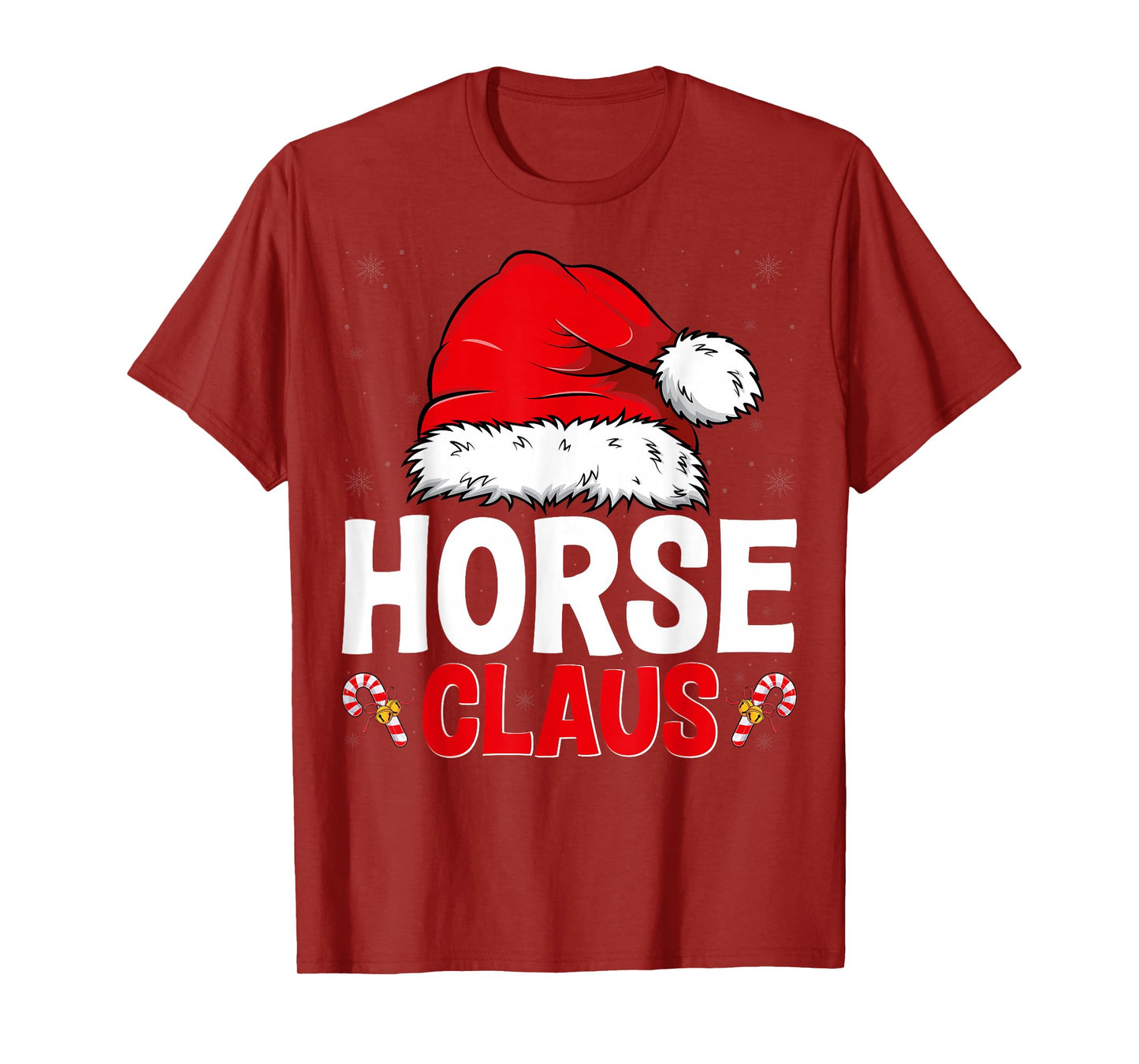 Horse Claus - Horse Lover Men Women Santa Hat Christmas T-Shirt