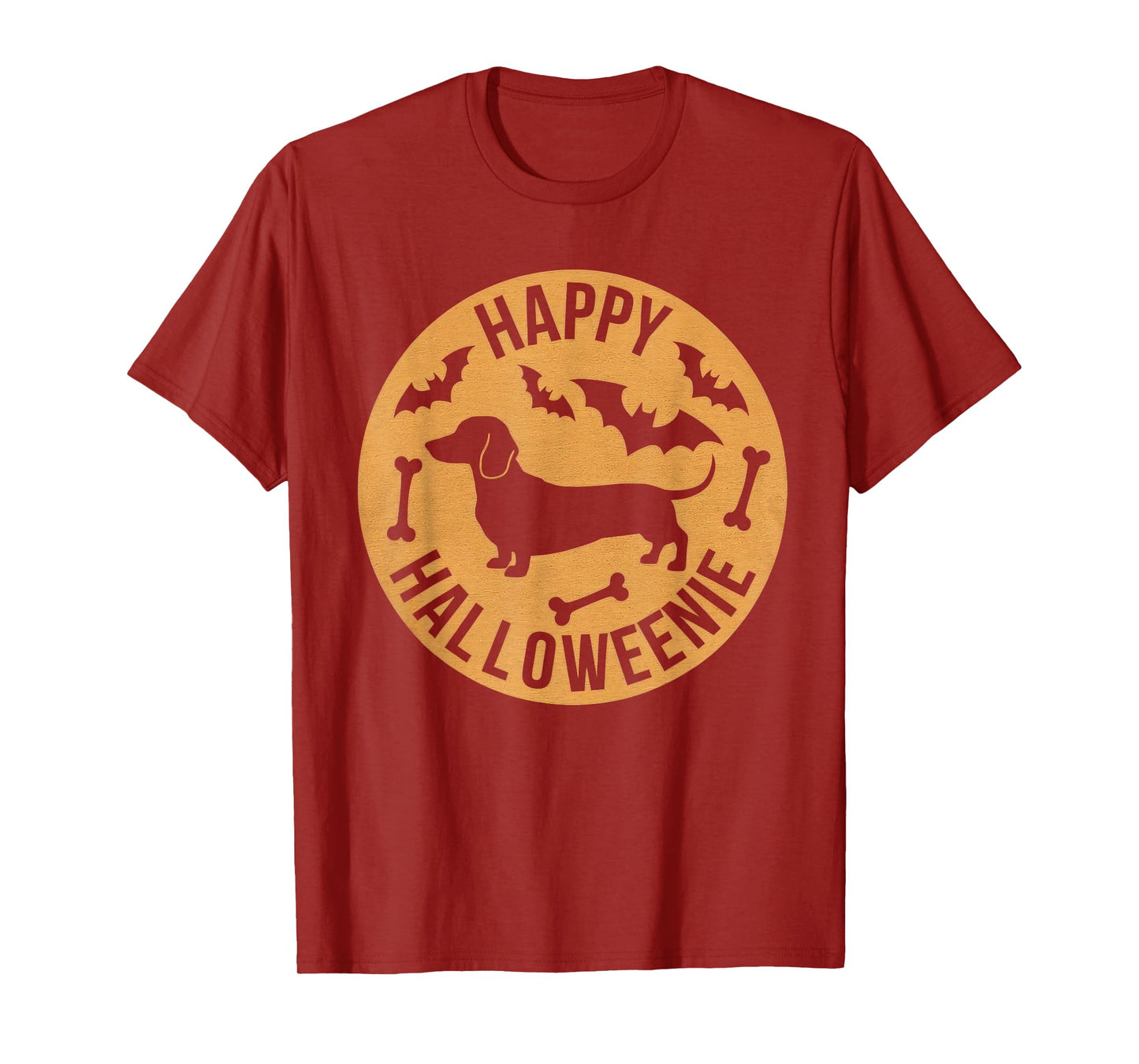 Happy Halloweenie Tshirt Women Men Wiener Monster Party T-Shirt