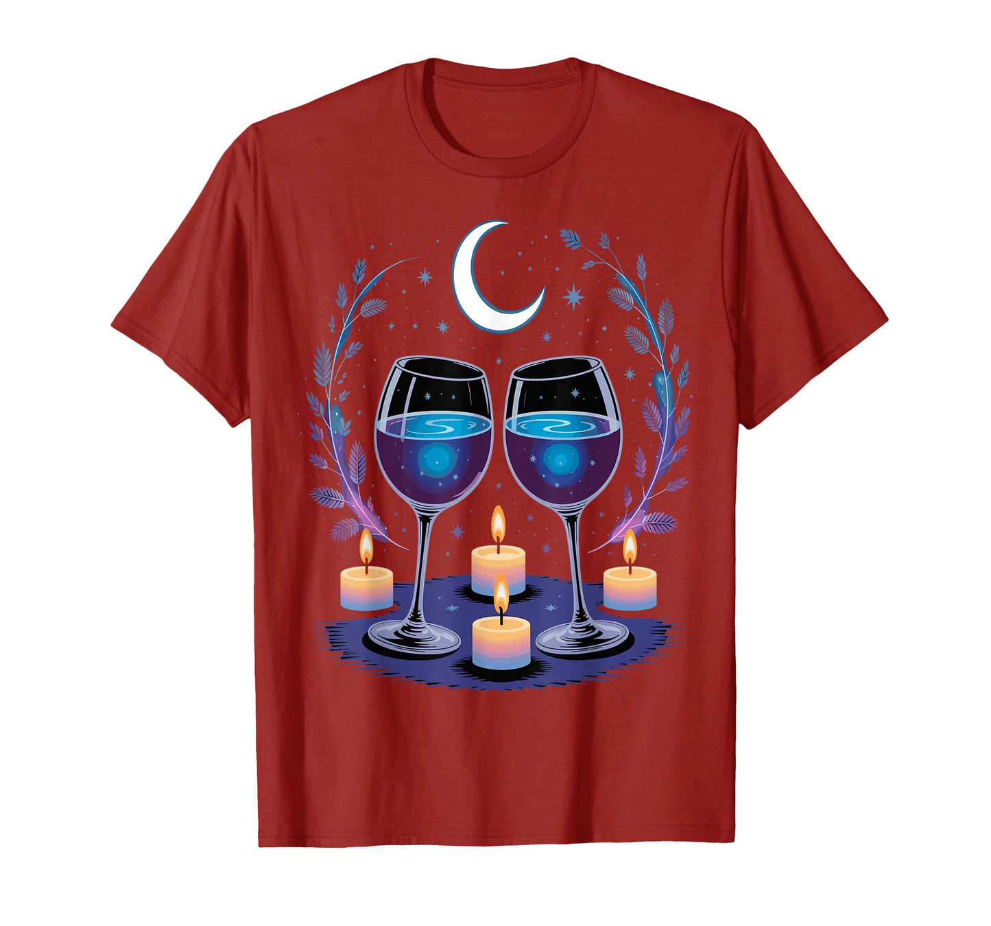 Glasses of Wine Halloween Costume Funny Spooky Tee T-Shirt