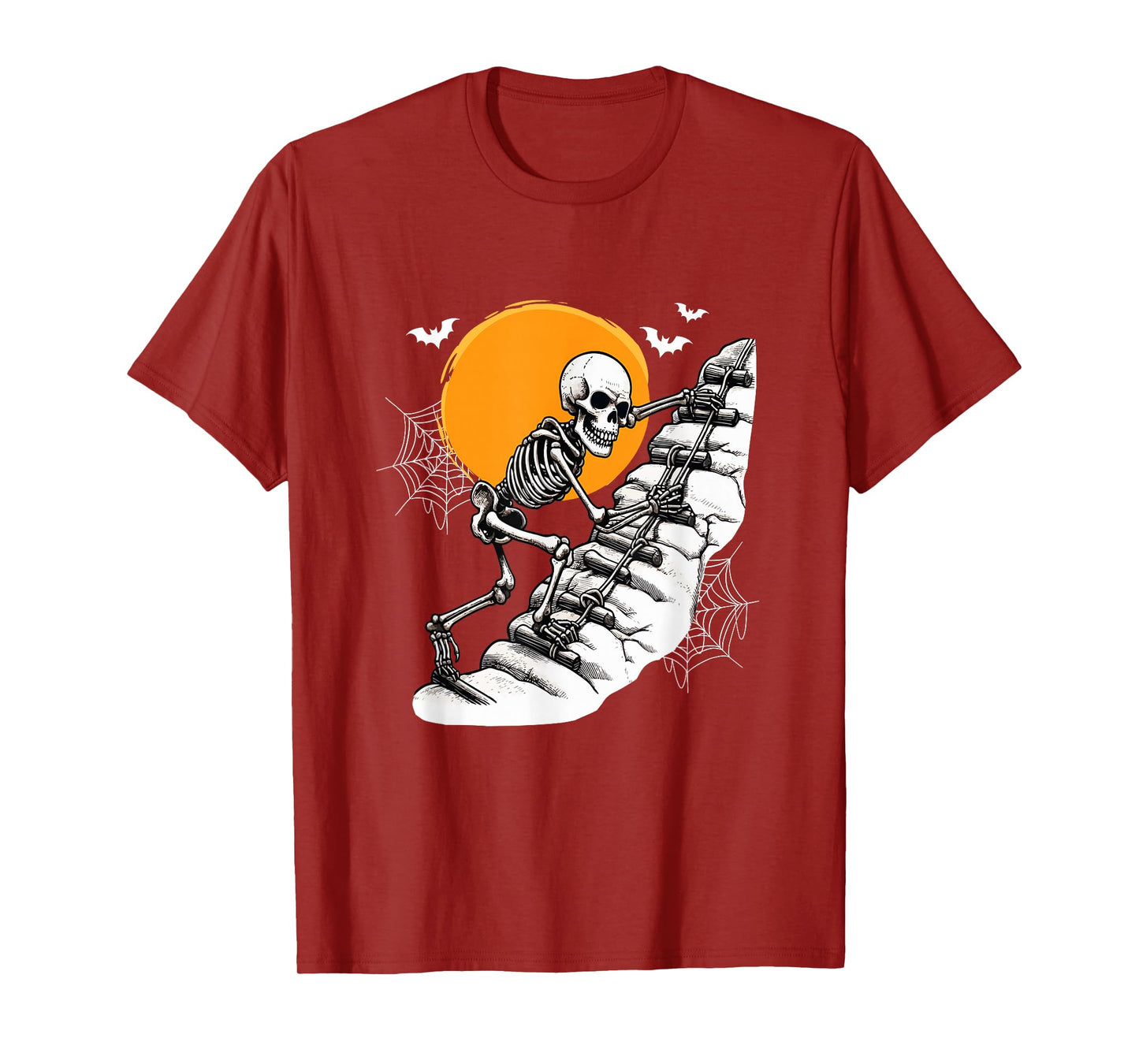 Skeleton Climbing Halloween Costume Sports Lover Family T-Shirt