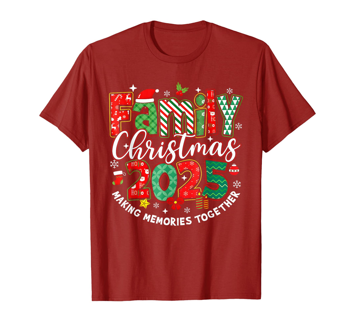 Family Christmas 2025 Matching Outfit Xmas Squad Santa T-Shirt