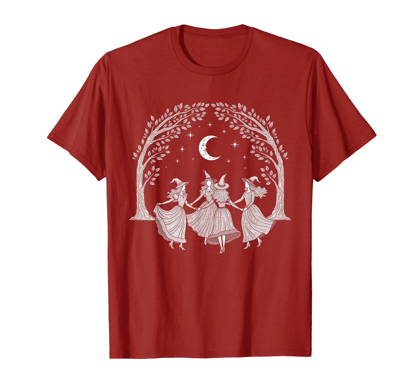 Dancing Witches Halloween Spooky Season Witchy Vibes Women T-Shirt