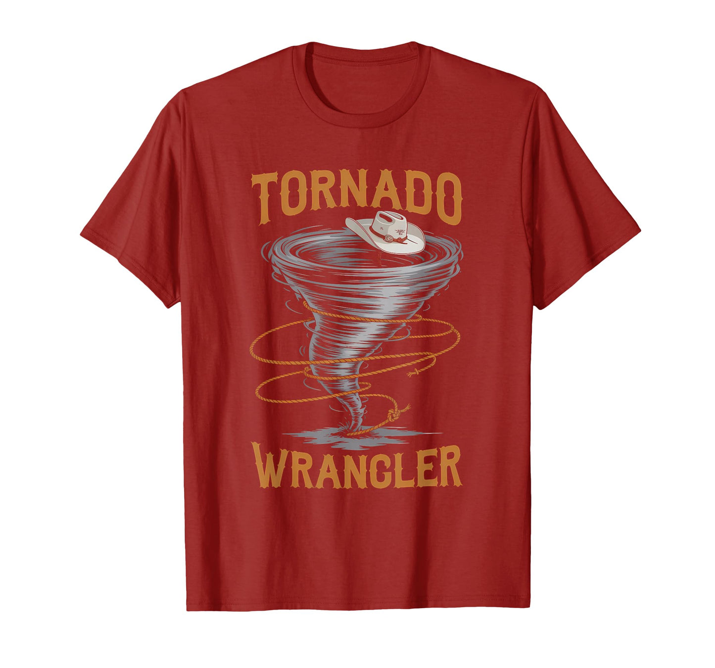 Tornado Wrangler Bold Western Cowboy Graphic Vintage T-Shirt