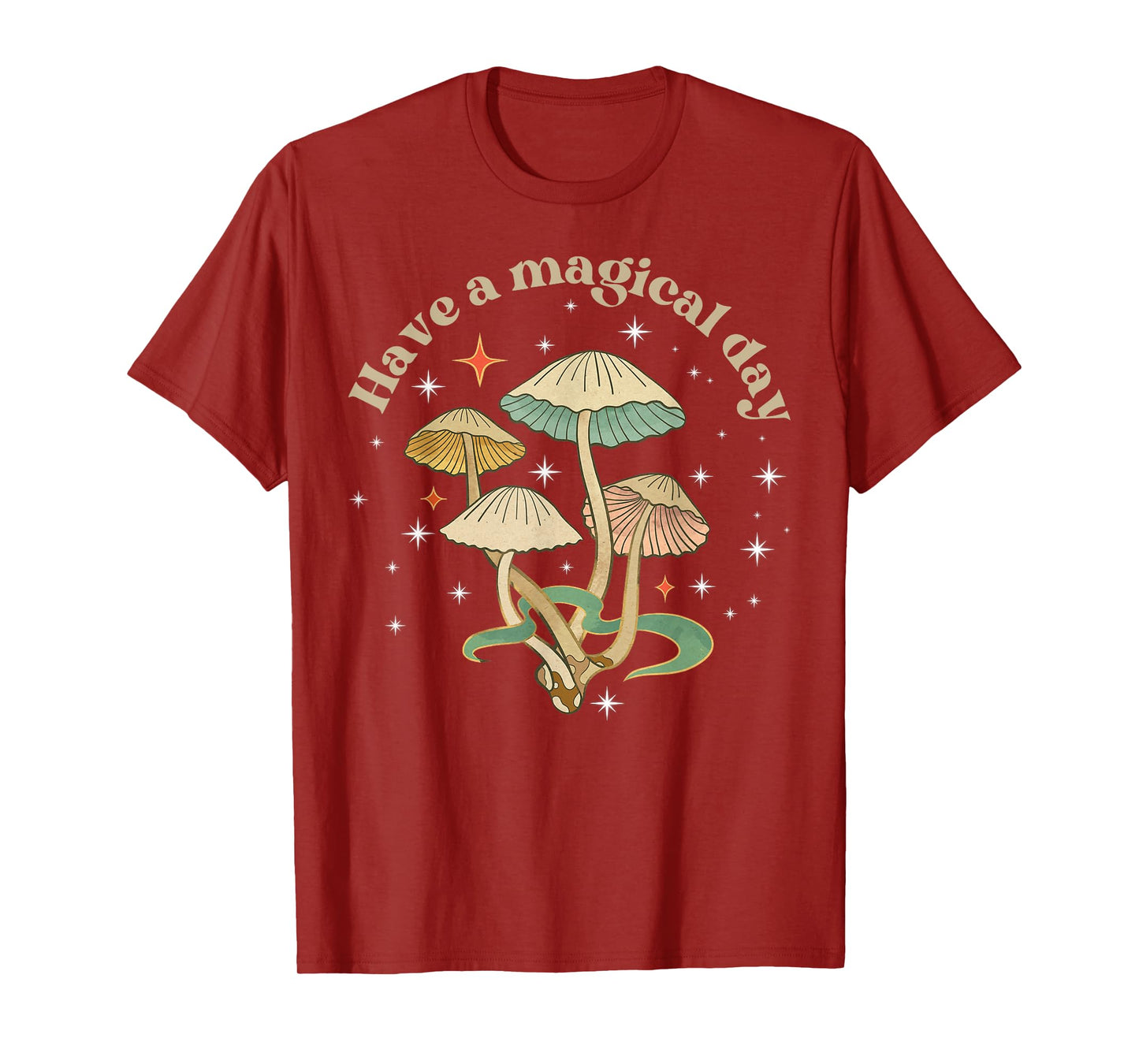 Vintage Have A Magical Day Fungi Mushroom Mycology Aesthetic T-Shirt