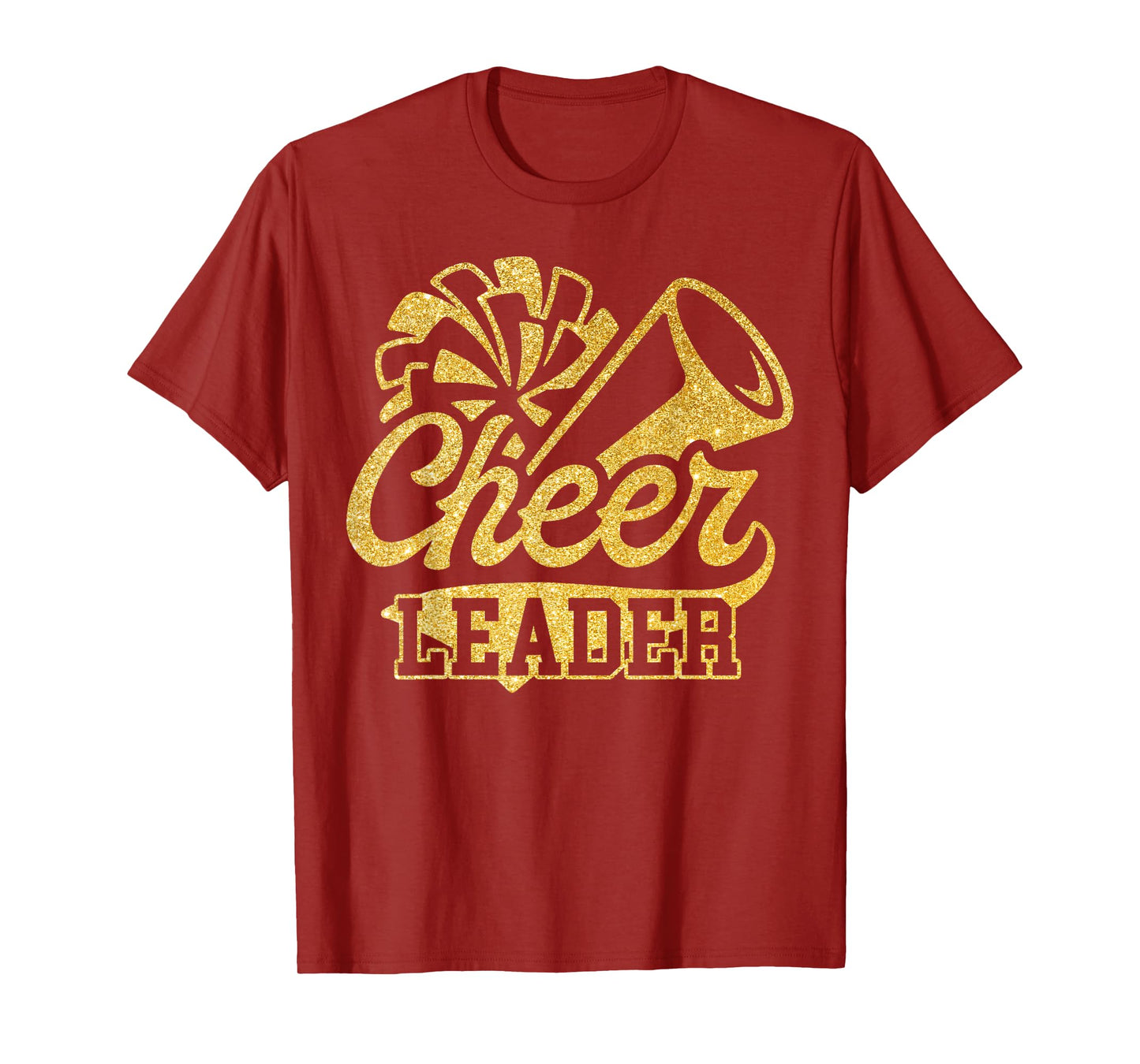 Cheer Leader Era Youth Cheerleader Cheerleading Black Gold T-Shirt